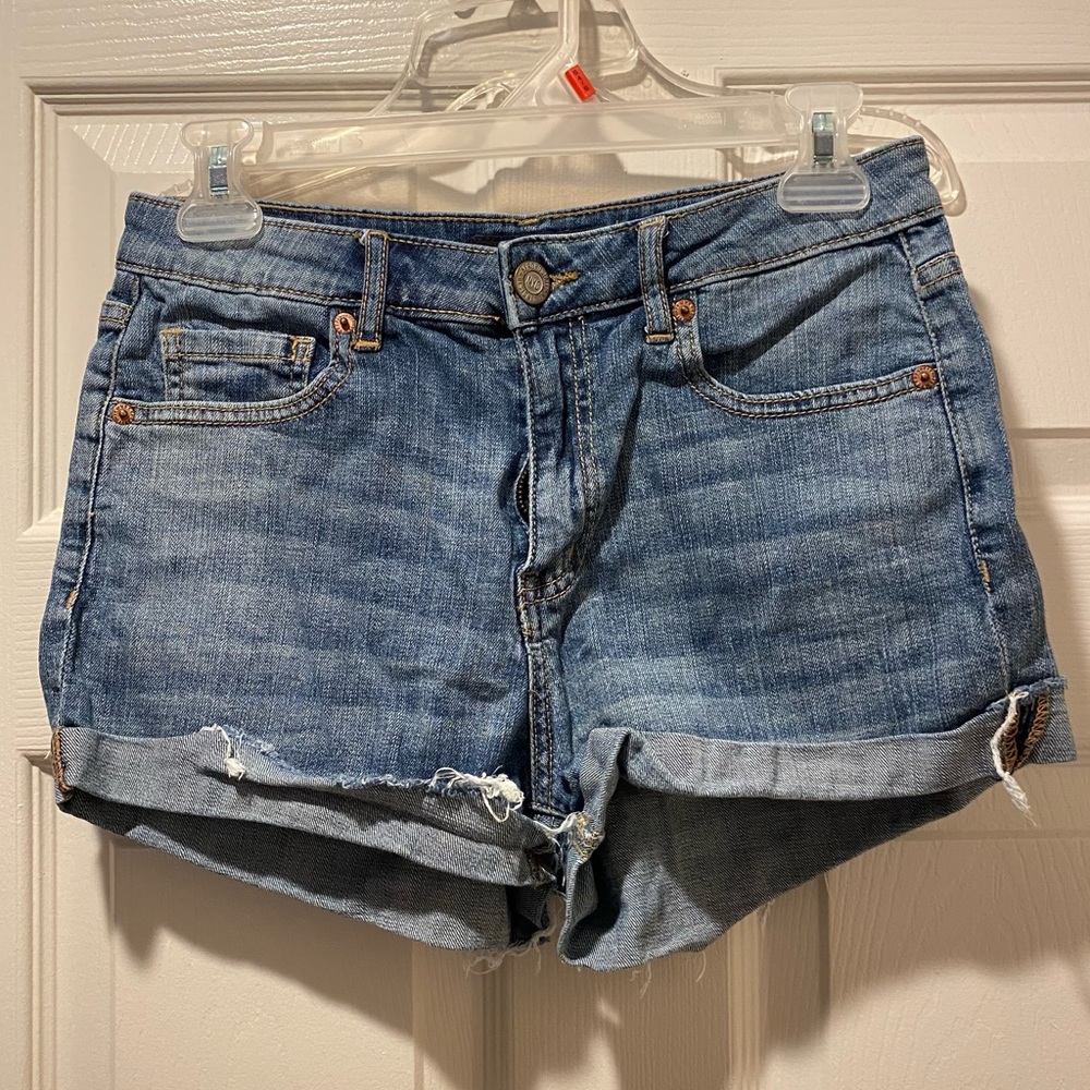 Aeropostale High-Waisted Shorty Denim Shorts